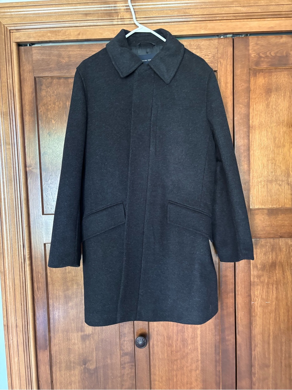 Banana Republic Black Wool-Blend Peacoat